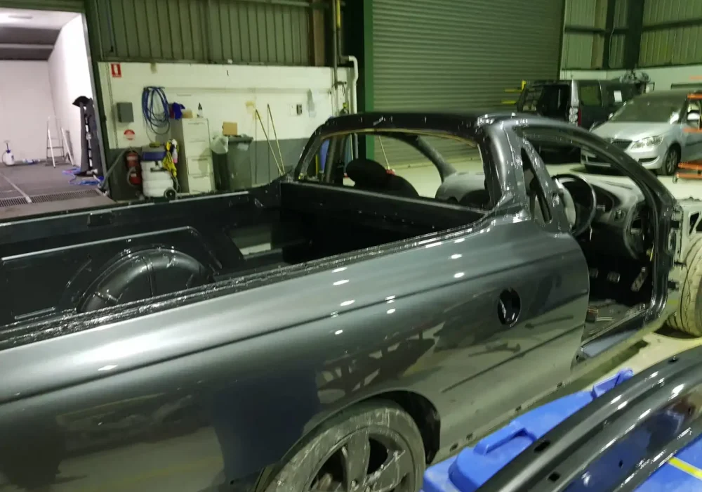 Dent and scratch repair work before paint preparation at Redland Bay